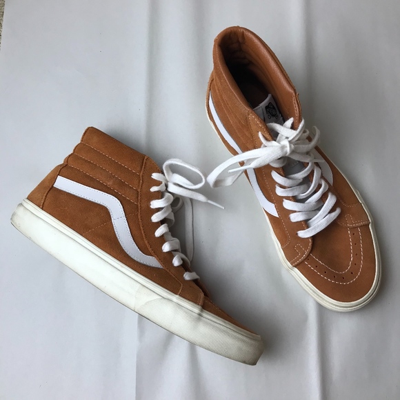 burnt orange suede vans